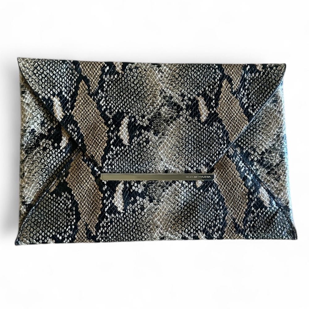 BCBGMAXAZRIA Faux Snakeskin Envelope Clutch - NWT
